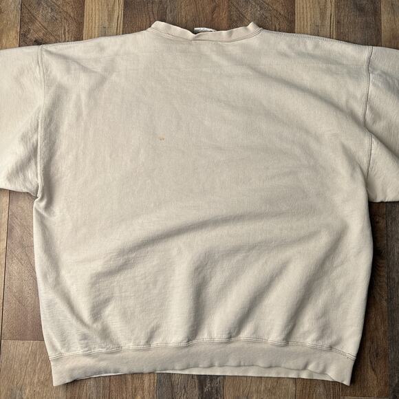 Vintage‎ 90s Disney Sweatshirt Men's Large Beige Athletic Mickey Mouse 4936 - Picture 2 of 14